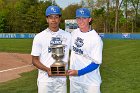 Baseball vs Babson  Wheaton College Baseball players celebrate their victory over Babson to win the NEWMAC Championship for the third year in a row. - (Photo by Keith Nordstrom) : Wheaton, baseball, NEWMAC